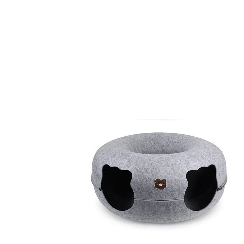 Animal-shaped Felt Zipper Cat Nest