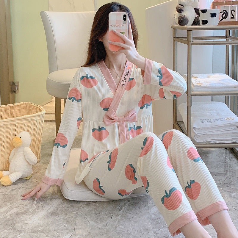 Womens Milk Silk Suit Pajama Set For Home Comfort Wear