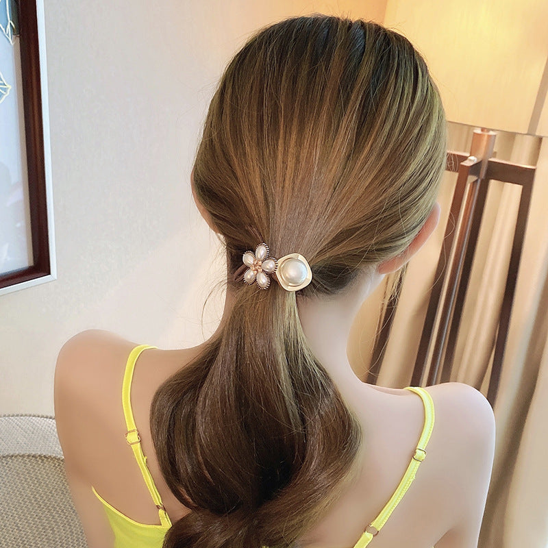 Head Rope Hair Accessories Female Pearl Flower Hair Ring Simple