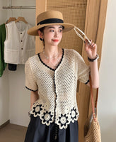 Short sleeved apricot