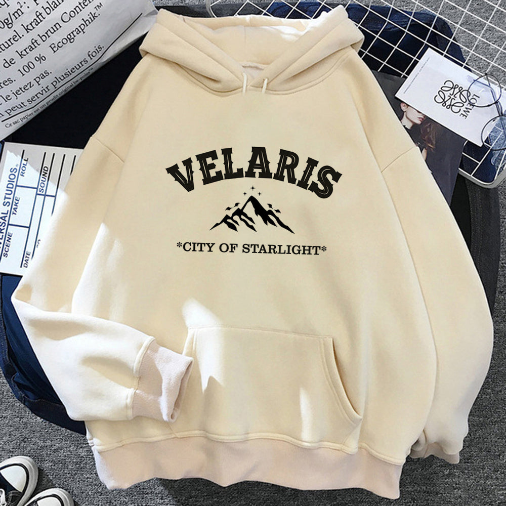 Women Japanese Gothic Aesthetic Hoodie Polyester Relaxed
