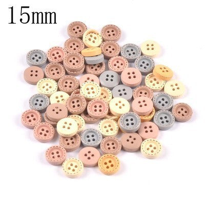 Morandi Color Wooden Round Button Clothing