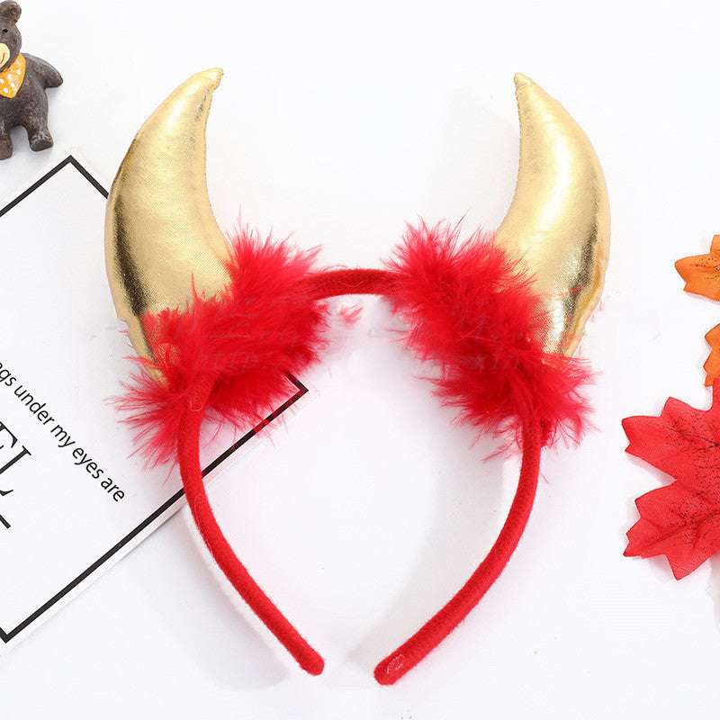 Halloween Decoration Props Demon Horn Headband Atmosphere Performance