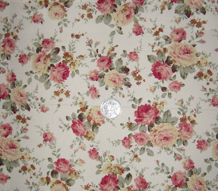Calm Rose Patterned 100% Polyester Home Textile Fabric Cloth
