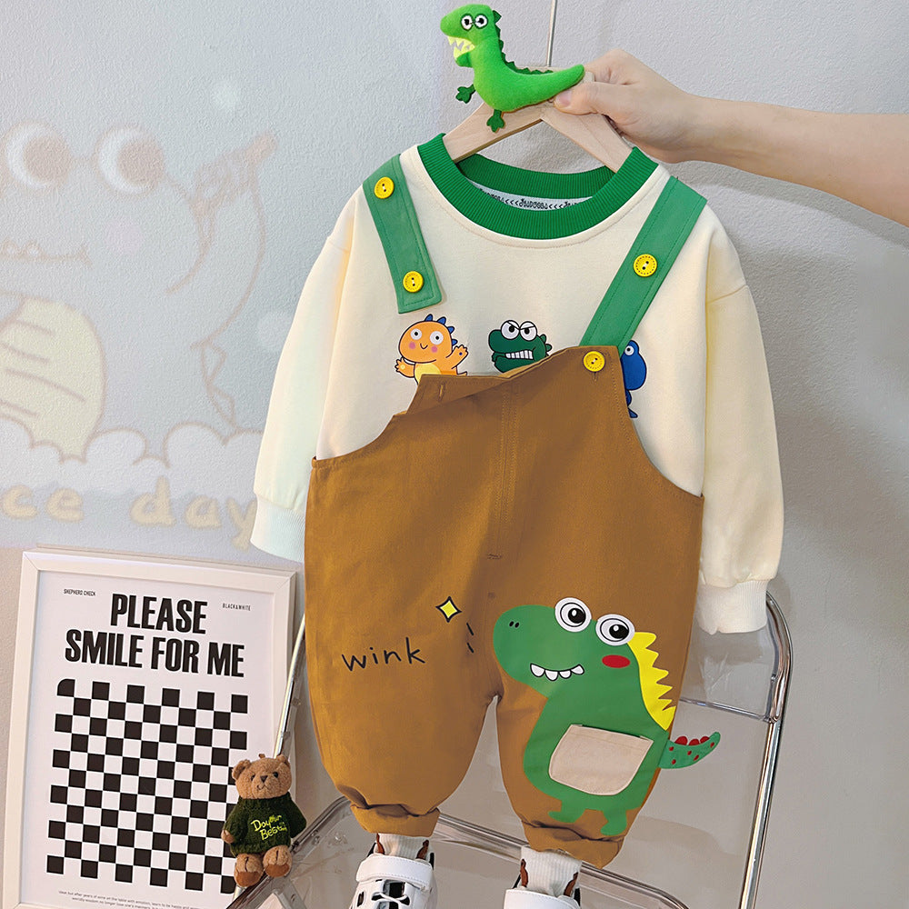 Baby Boys’ Suspender Outfit – Casual Children’s Suit Set