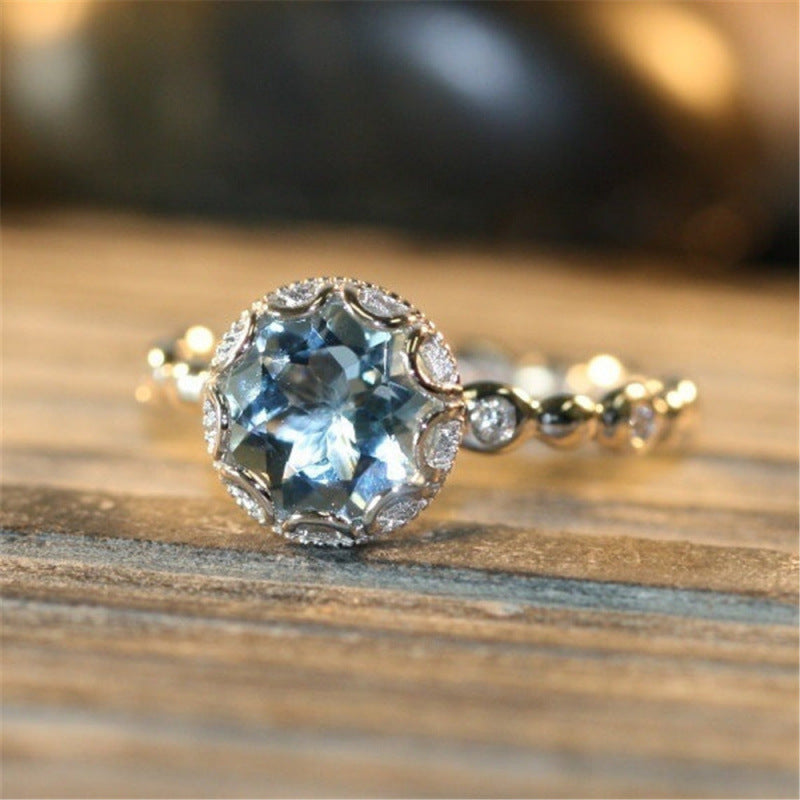 Women’s Zircon Fashion Ring – Creative Zinc Alloy Jewelry Accessory