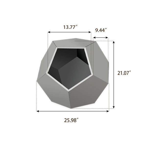 25.98 Inch Modern Pet Furniture, Including Cat Rack Side Table, Sofa Side Table, Flower Pot MDF Multifunctional Furniture, Cement Gray