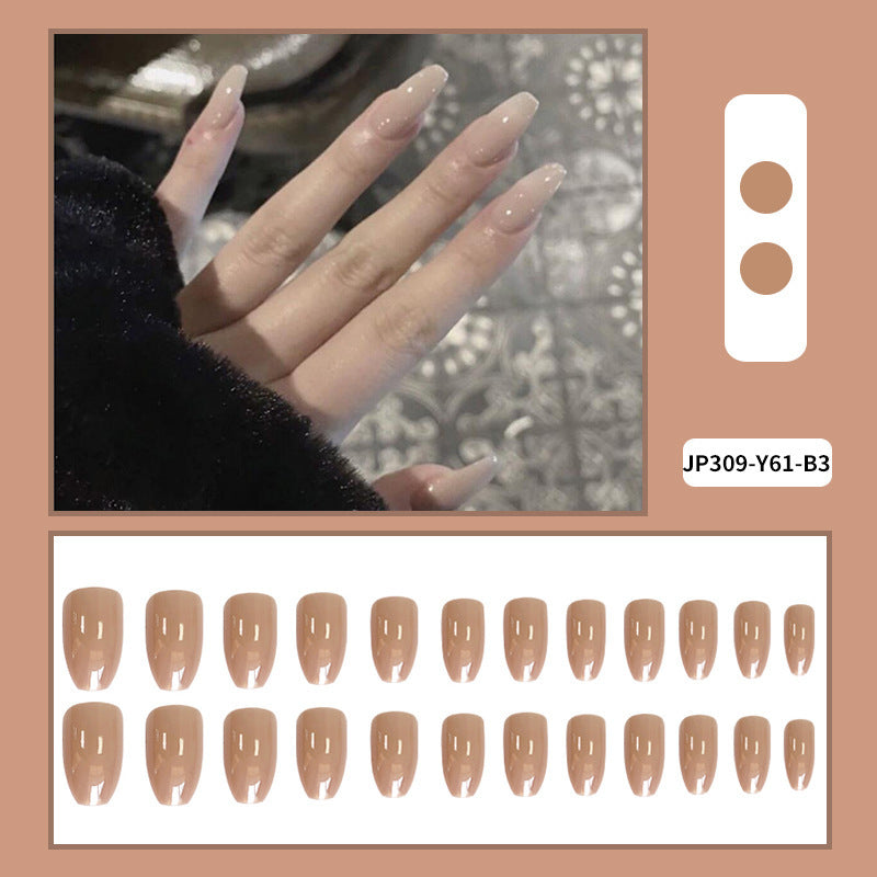 Creative Solid Color 24 Pieces Trapezoidal Nail Tips