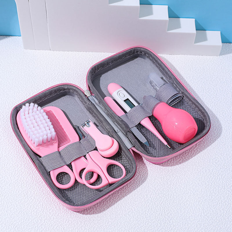 8-Piece Baby Nail Care Set – Nail Clippers, Scissors & Grooming Tools in EVA Bag