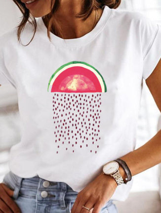 Women's Casual Short-sleeved Printed T-shirt