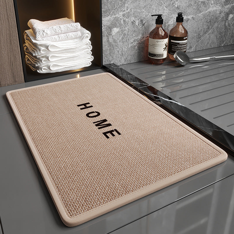 Home Fashion Linen Non-Slip Bathroom Mats