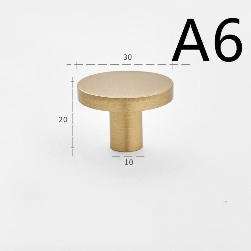 Pure Copper Cabinet Door Handle Golden Light Luxury Brass Handle