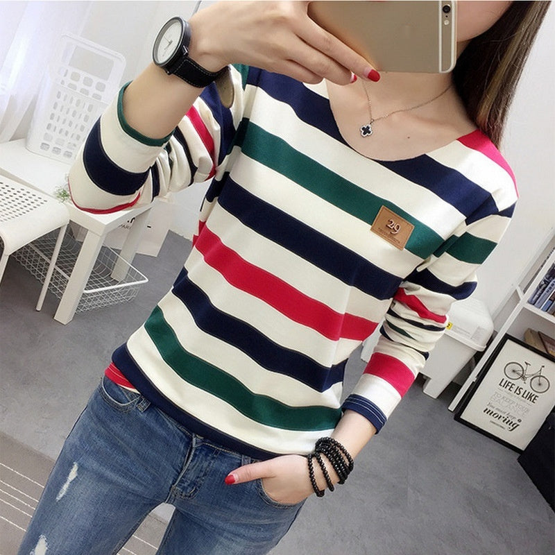 Korean Spring And Autumn Clothing T-shirt For Women