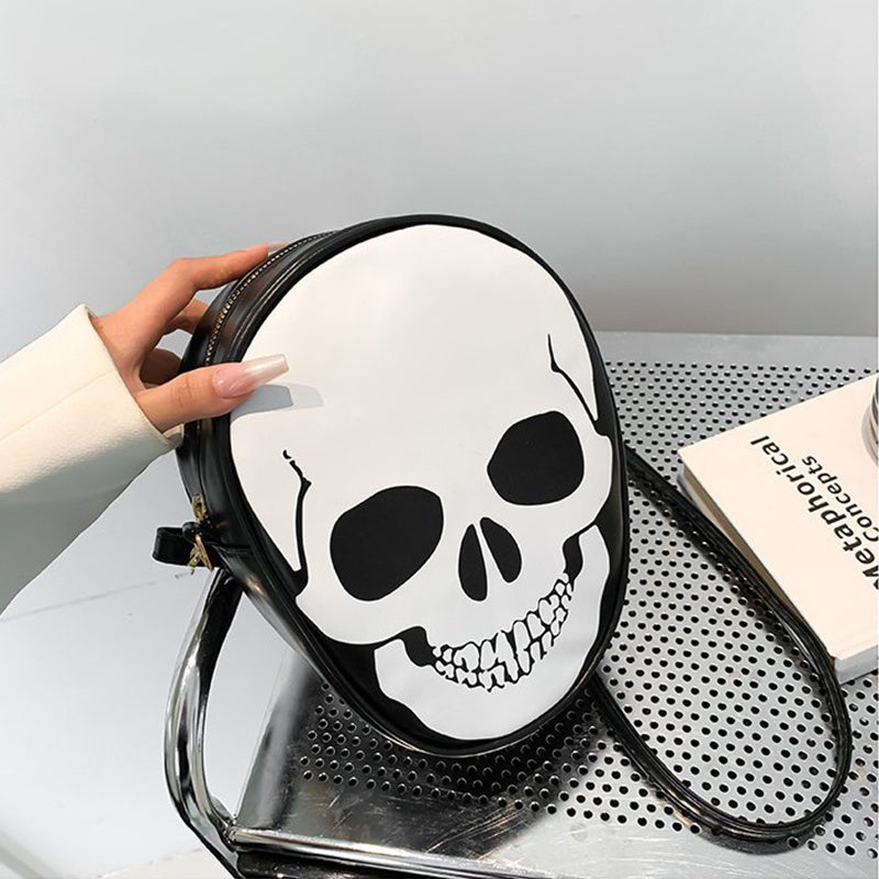 Halloween Skull Shoulder Bag – Funny Crossbody Messenger Phone Purse