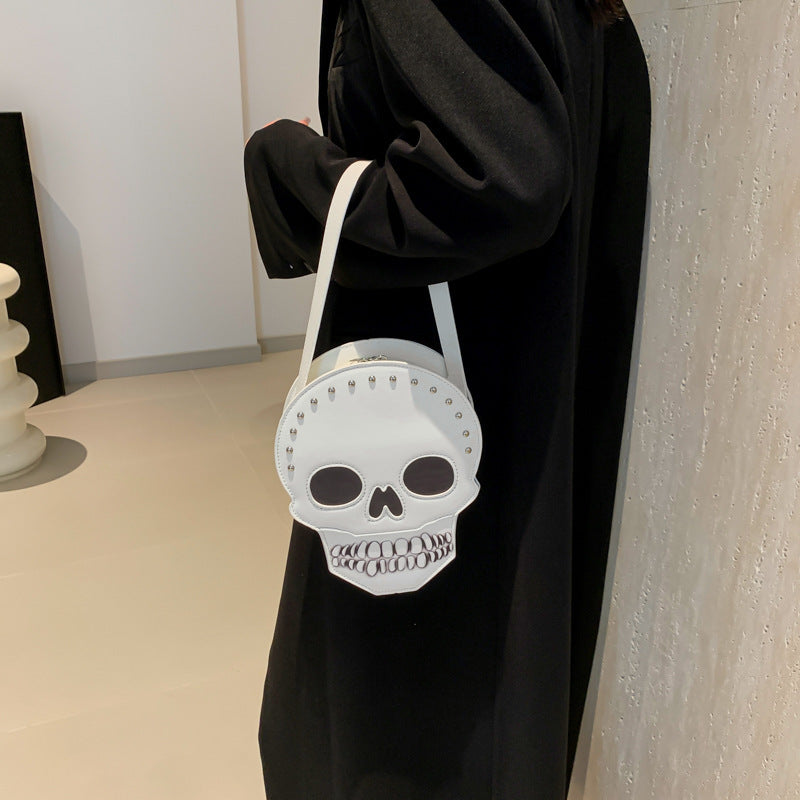 Halloween Skull Crossbody Bag – Cute and Creative Shoulder Messenger Purse for Women and Girls