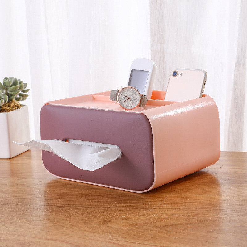 Remote Control & Desk Organizer Box with Paper Drawer