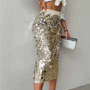 Women’s Sequin Embossed Umbrella Skirt