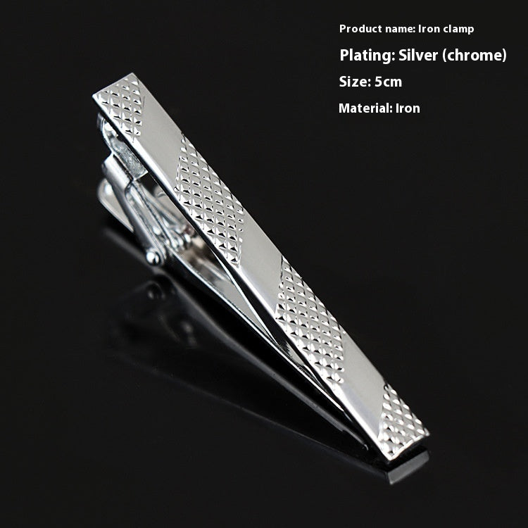 Men's Silver Short Tie Clip