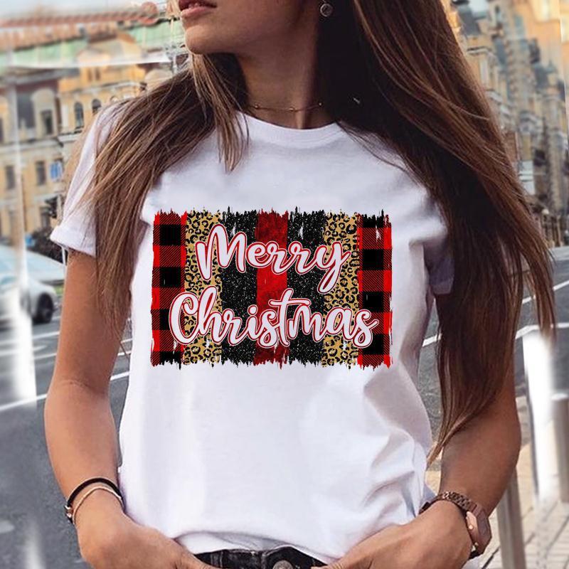 Fashionable Christmas Party Short Sleeve T-shirt Women