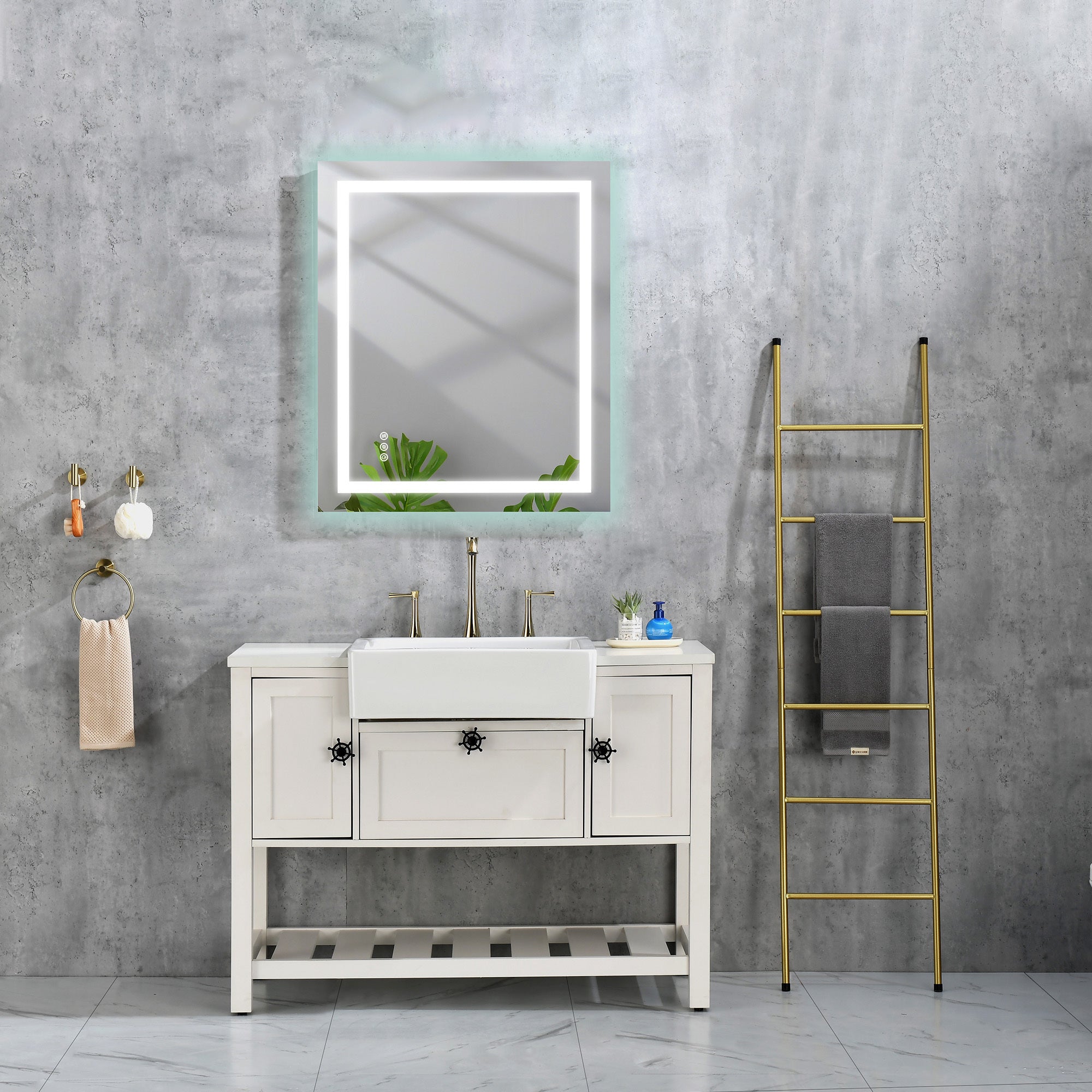 36x28 LED Bathroom Vanity Mirror with Lights & Anti-Fog