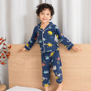 Kids Cotton Loungewear Set Regular Fit Fashion Pajamas