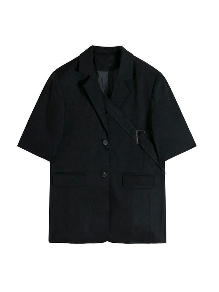 Men's Fashion Casual Short Sleeve Suit Coat Set