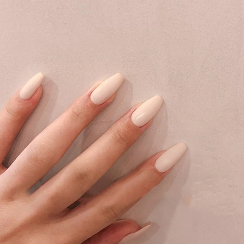 Creative Solid Color 24 Pieces Trapezoidal Nail Tips