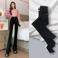 Black cropped trousers