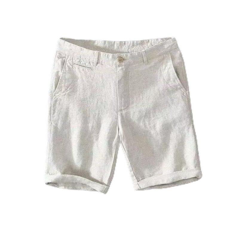 Men’s Solid Color Casual Shorts – Breathable Summer Fifth Pants