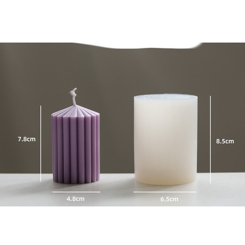 Striped Road Simple Decorative Candle Mould