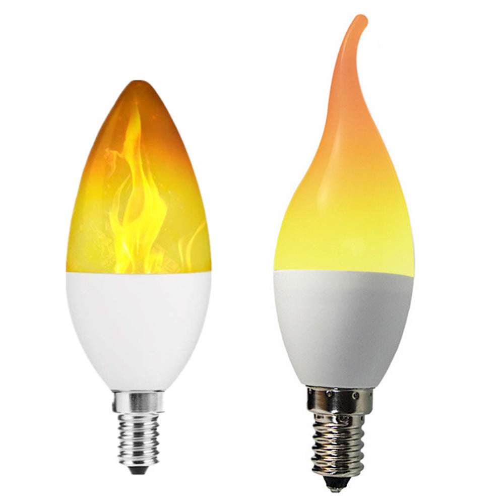LED Candle Flame Bulb E14 E27 Simulation Bubble Flame Light