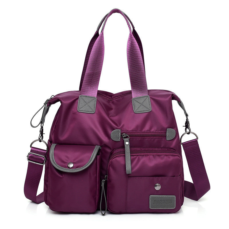 Women’s Large Capacity Multi-Pocket Shoulder Bag – Nylon Waterproof Casual Crossbody Tote