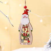 Christmas Supplies Wooden Hollow Long Pendant