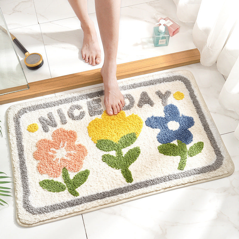 Cartoon Household Bathroom Mats – Absorbent Non-Slip Floor Rugs