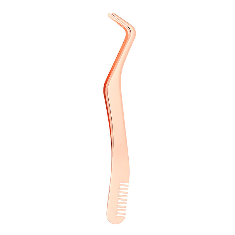 Eyelash Comb & Tweezers – Metal Lash Tool for Shaping & Application