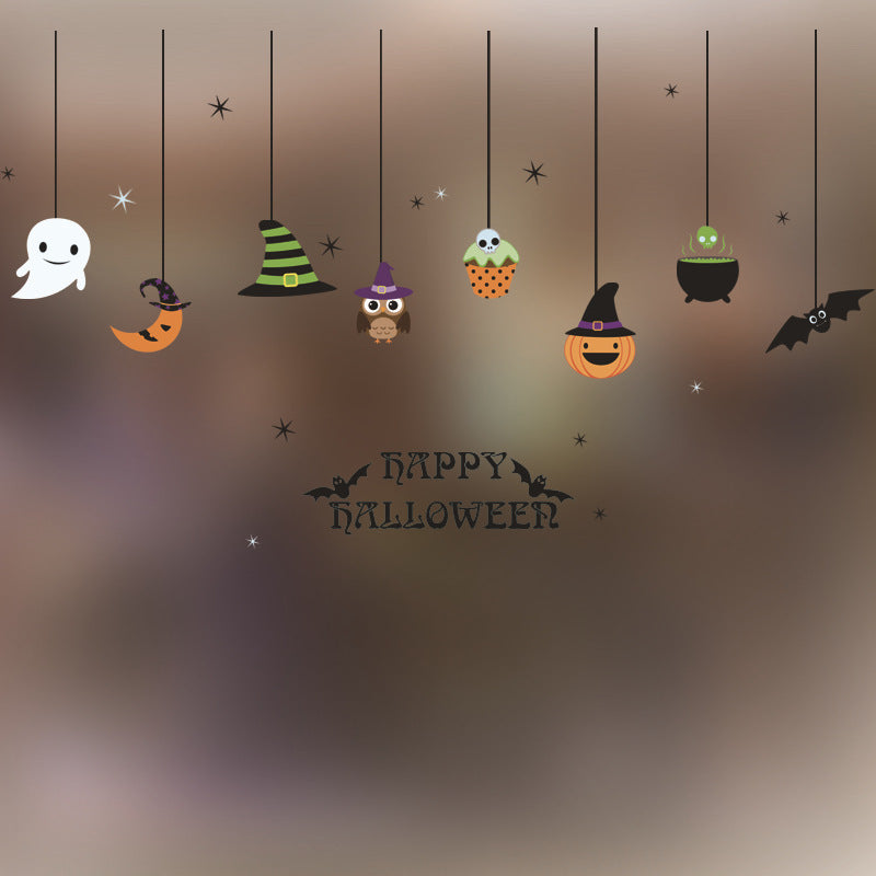 Halloween Decoration Kindergarten Stickers Glass Door