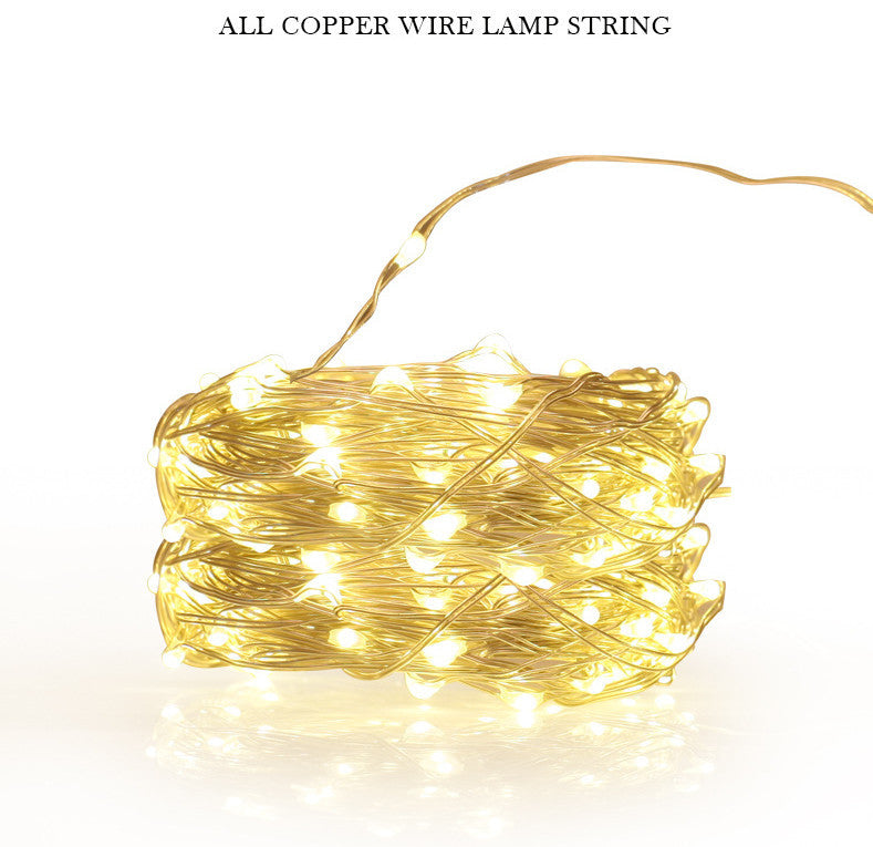 LED Color Atmosphere Decorative Button Battery Box Copper Wire Lamp String