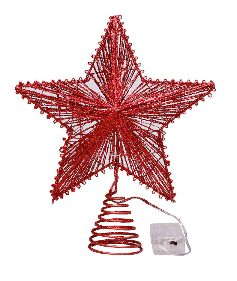 Linear Iron Christmas Tree Top Star Five-pointed Star