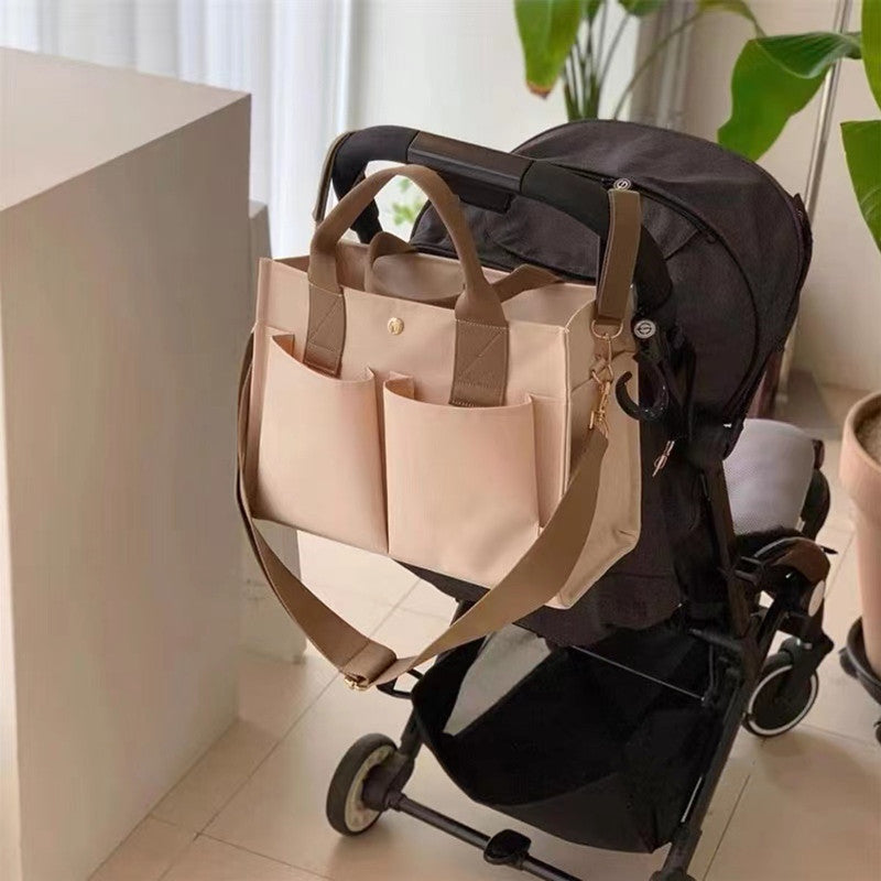 Large-Capacity One-Shoulder Mother & Baby Bag – Convenient Travel Diaper Bag