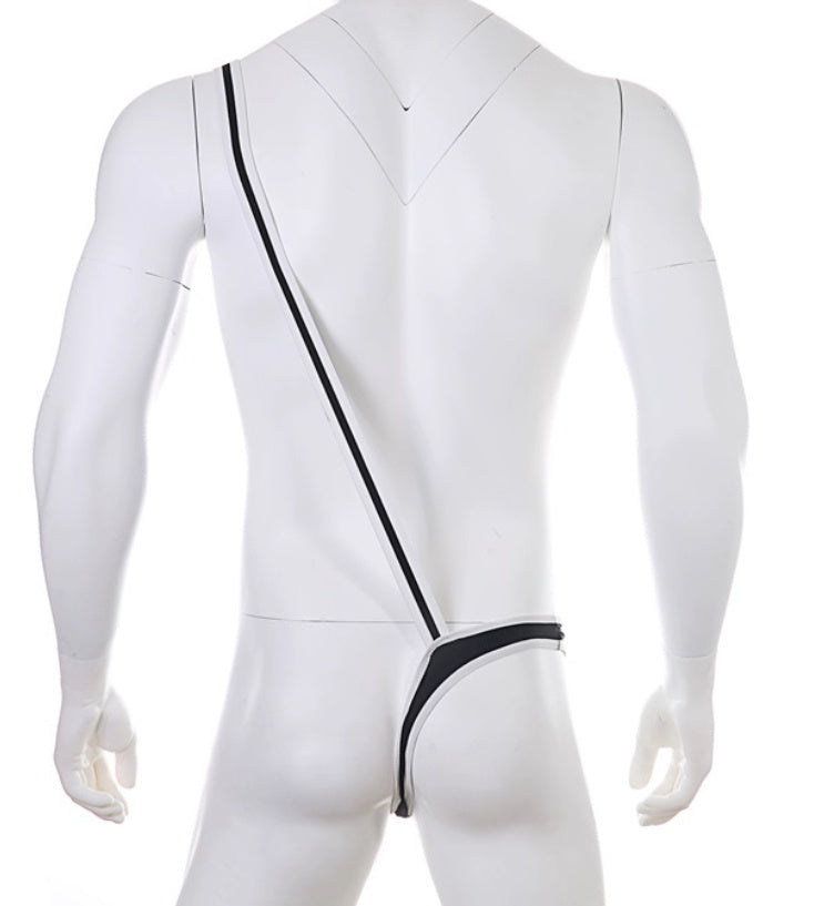 Men’s One-Piece Underwear – Side-Opening Suspender Undergarment