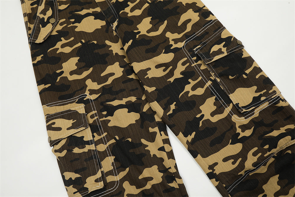 Men’s Camouflage Cargo Pants – Workwear Casual Sports Trousers