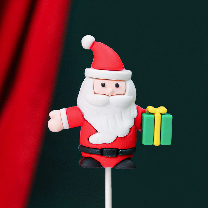 Santa Snowman Christmas Tree Card Birthday