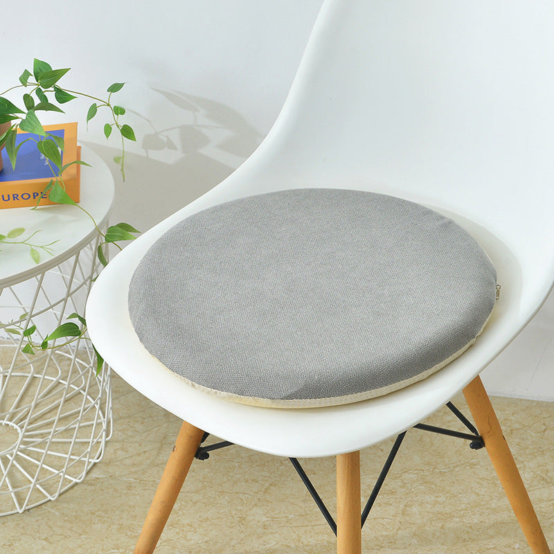 Round Linen Memory Foam Slow Rebound Seat Cushion
