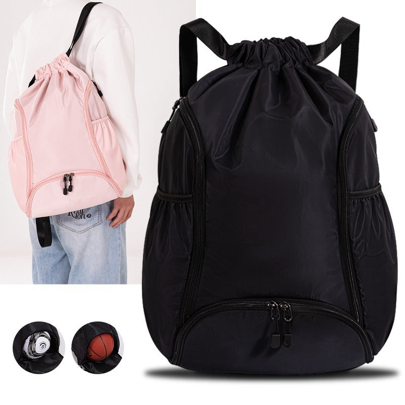 Unisex Polyester Large Cube Backpack Drawstring Gym Bag