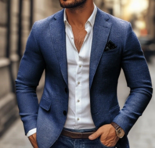 Men's Casual Printed Business Suit