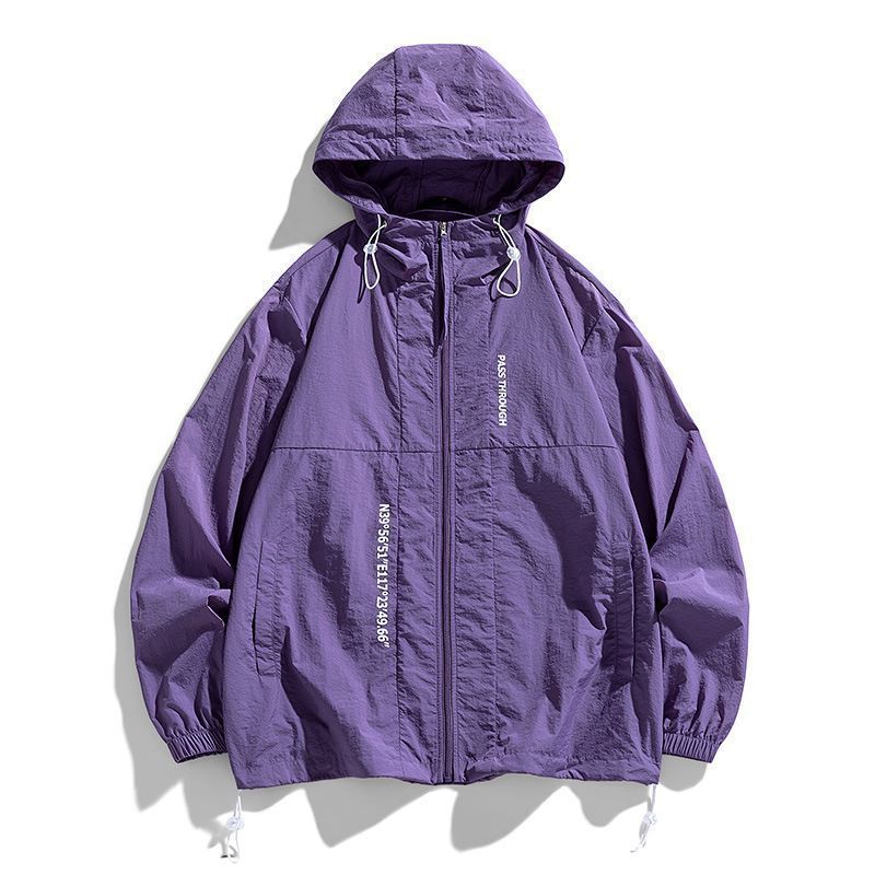 Printed Thin And All-matching UPF50 Sun-protective Clothing Hooded Couple