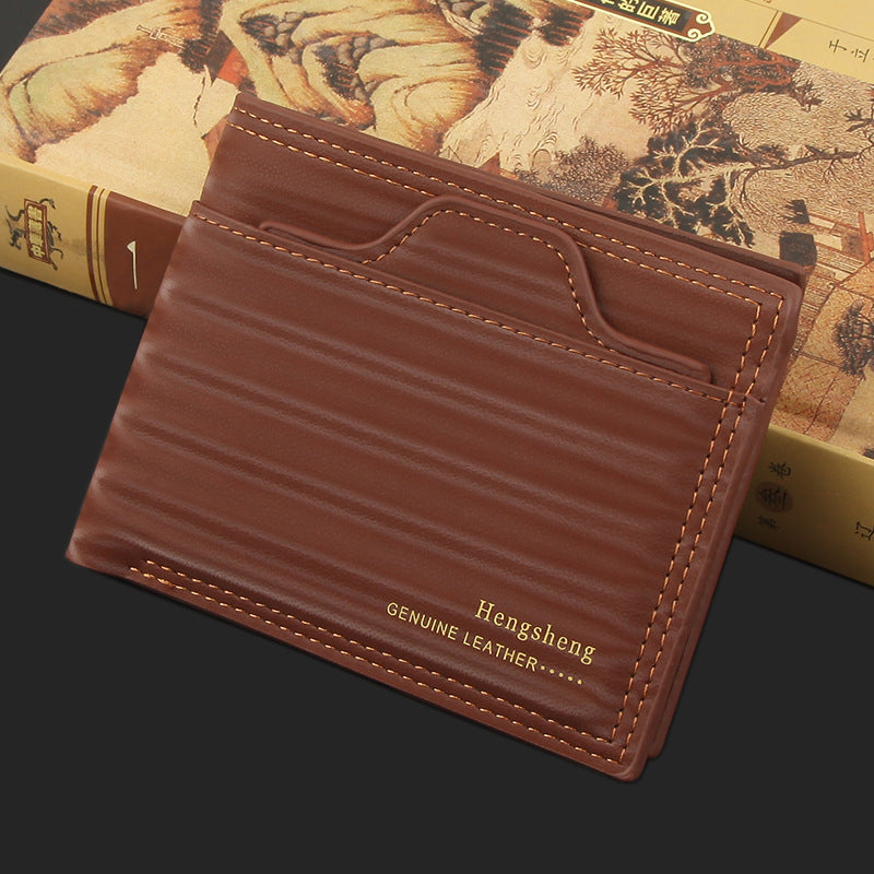 Unisex Slim Box Style Coin Purse PU Leather Rhombus Stripes