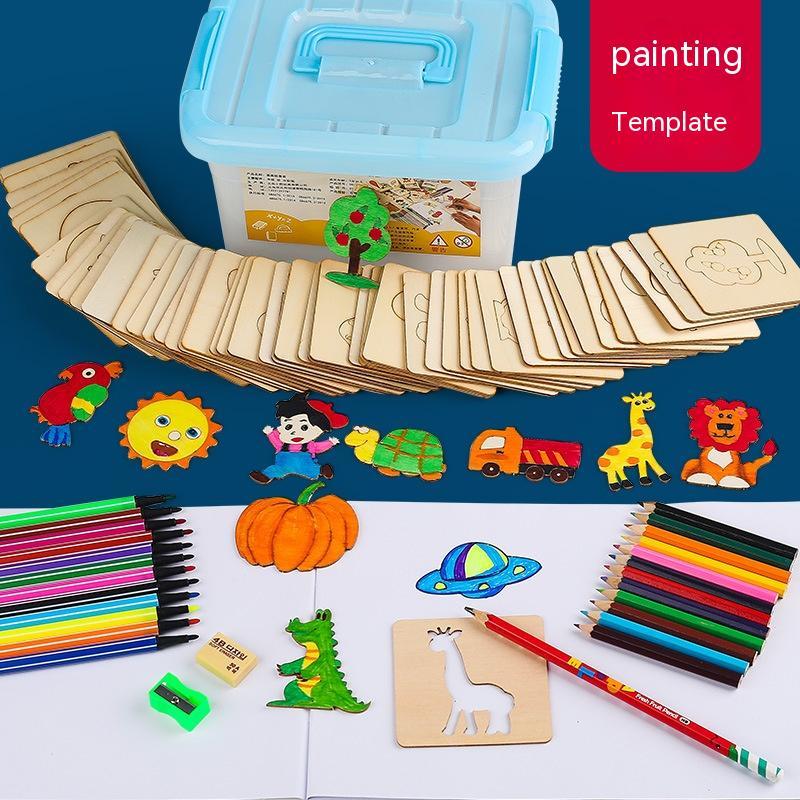 Children’s Painting Template Drawing Tools Set – Creative Stencil Kit