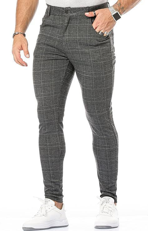 Men’s Slim Fit Suit Pants – Lightweight Summer 3D Printed Trousers