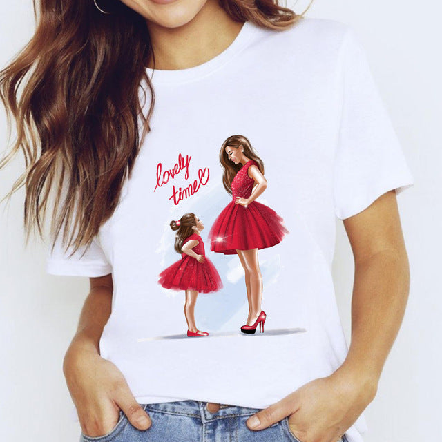Mother And Daughter Parent-child Wear Summer Short Sleeves